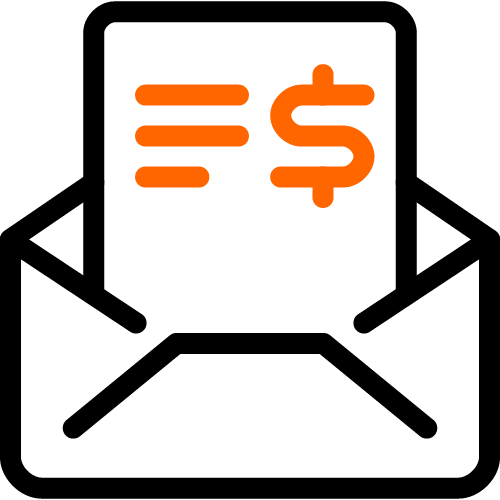 bill in envelop icon