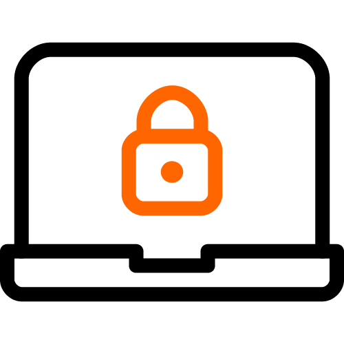 lock on laptop icon