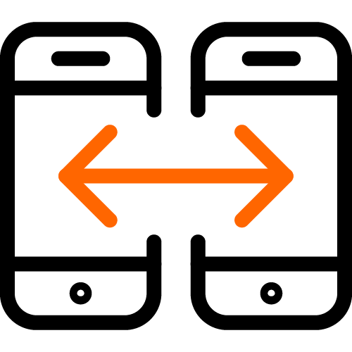 smart phone money transfer icon